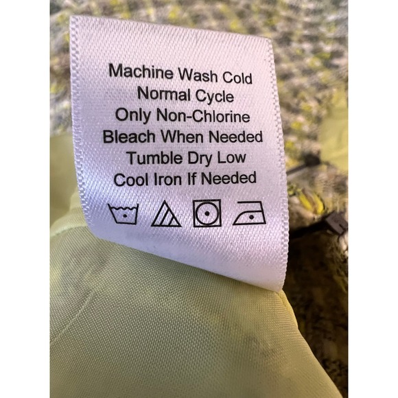 Coldwater Creek Tweed Jacket Women's Size 10 Yellow Black White Zip Front - Picture 10 of 10